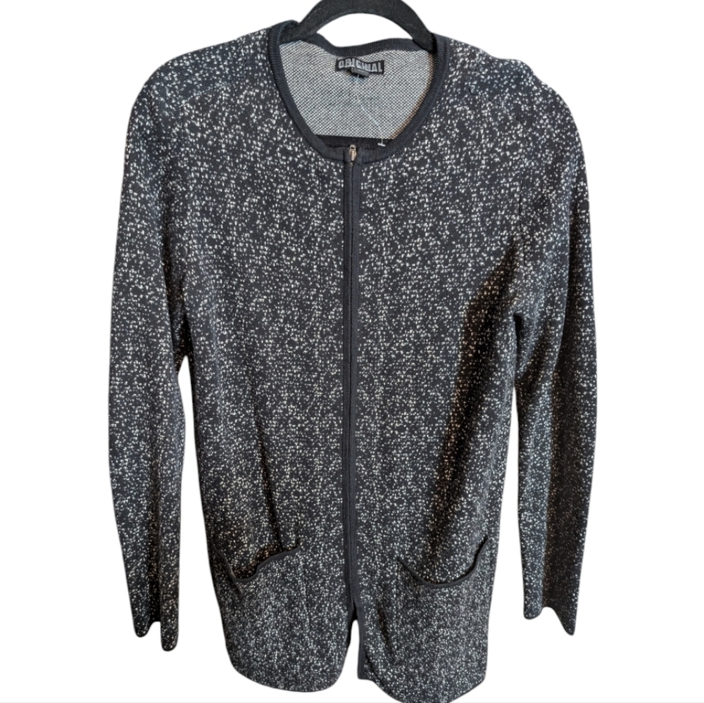 NWOT Original Nicole Miller Long Zip Up Coatigan